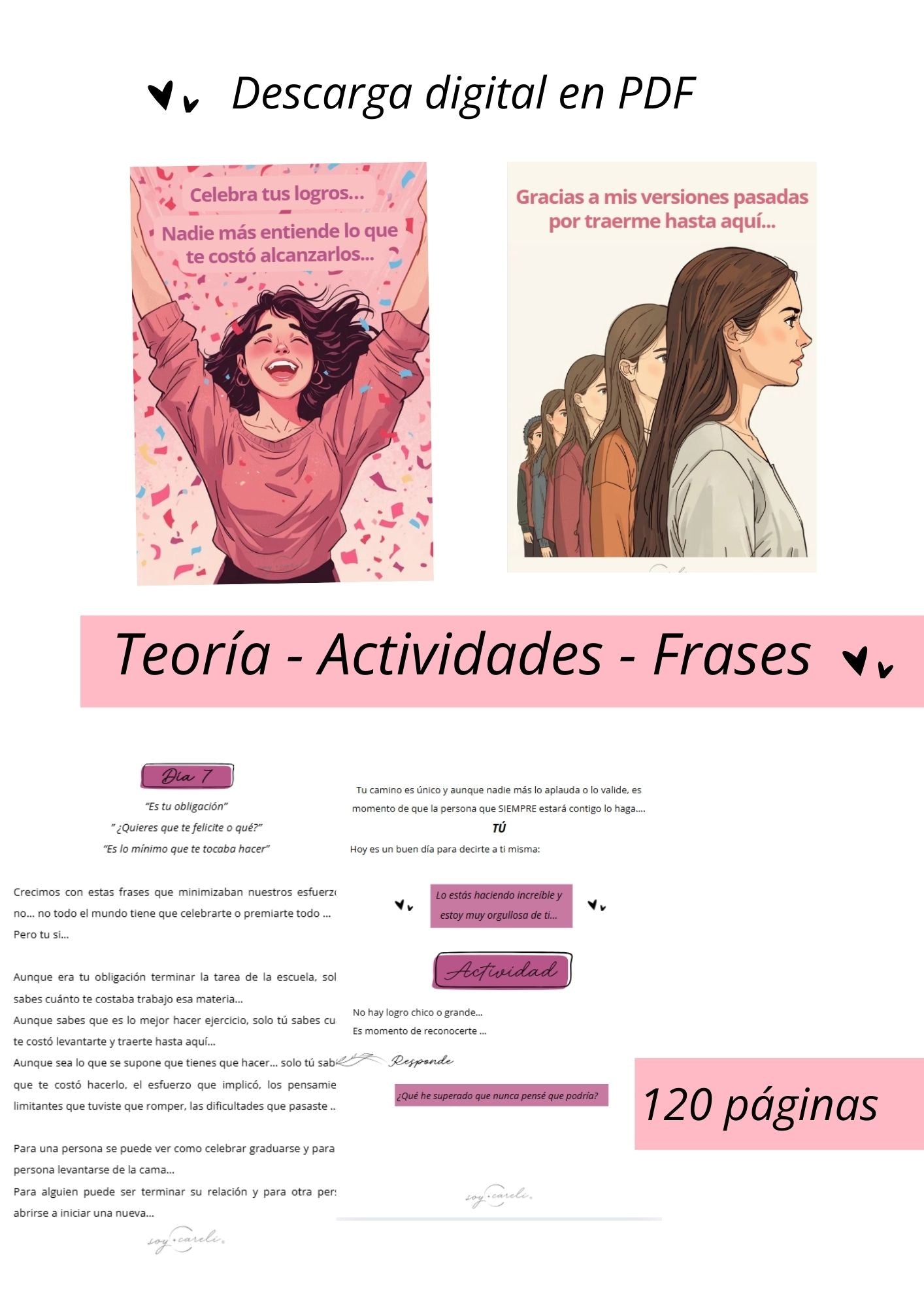 Ejercicios para tu camino de 🖤 Amor Propio ✨ — Ebook PDF